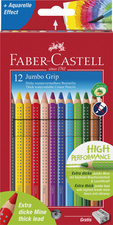 Faber-Castell Dreikant-Buntstifte Jumbo Grip, 12er Etui