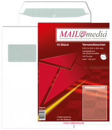 Mailmedia Versandtaschen, Offset weiß, C4, mit Fenster